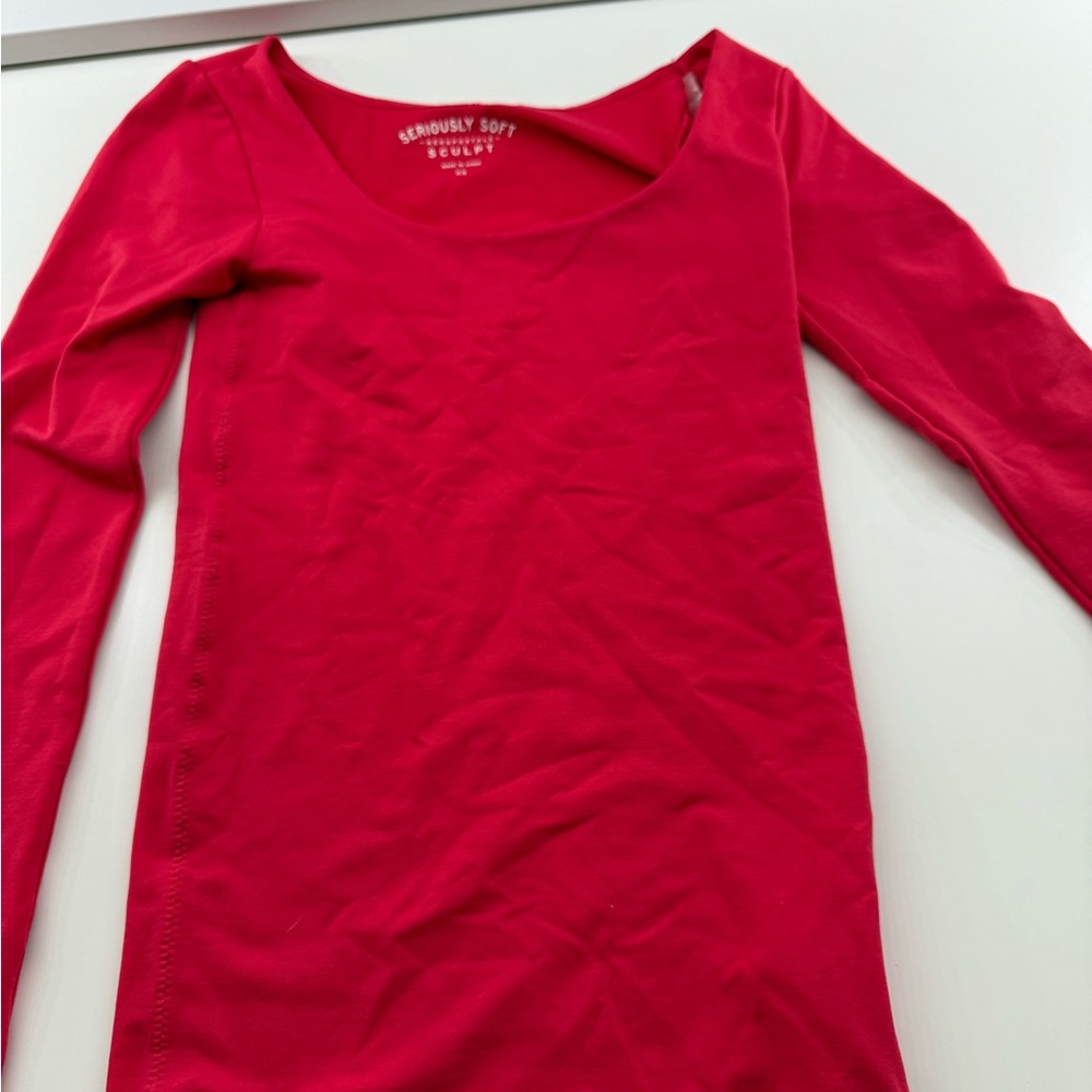 Red Long Sleeve Top